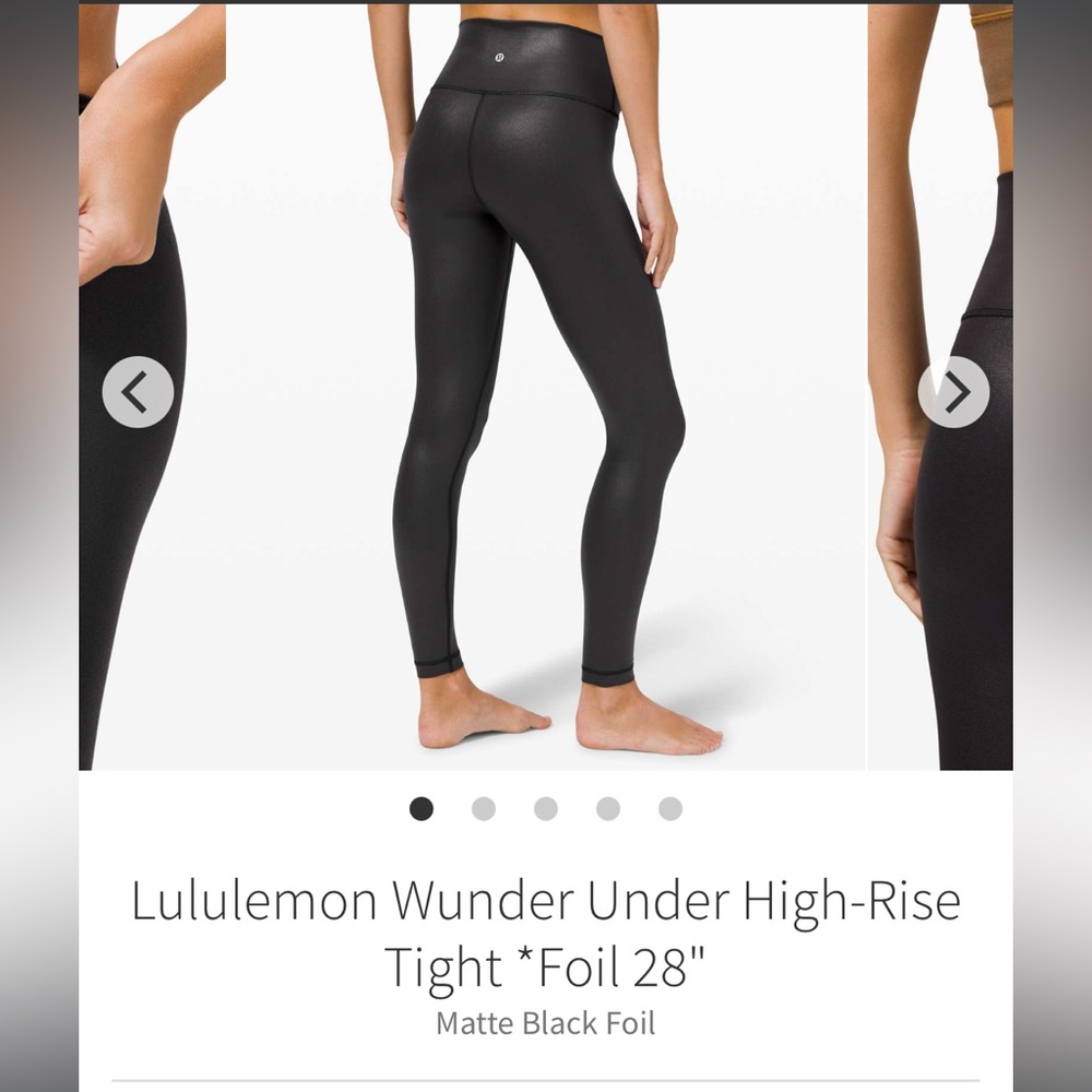 Wunder Under HR Tight 28" SHINE Matte Black Foil